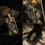 Jewelry - Bog Oak & Gold-Tone Leaf Pendant – Luminous – gold-tone leaf - GLASS4CANDLES