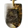 Jewelry - Bog Oak & Gold-Tone Leaf Pendant – Shield, 37x26x6 mm – Luminous - GLASS4CANDLES