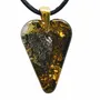 Jewelry - Bog Oak & Resin Pendant – Heart, 38x26x6 mm – Luminous - GLASS4CANDLES