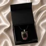 Jewelry - Bog Oak & Resin Pendant – Shield, 37x26x6 mm – Timeless Shadows - GLASS4CANDLES