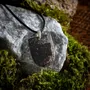 Jewelry - Bog Oak & Resin Pendant – Shield, 37x26x6 mm – Timeless Shadows - GLASS4CANDLES