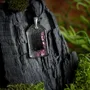 Bijoux - Pendentif en chêne noir et résine – rectangle – Ombres Éternelles - GLASS4CANDLES