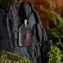 Bijoux - Pendentif en chêne noir et résine – rectangle – Ombres Éternelles - GLASS4CANDLES