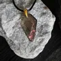 Jewelry - Bog Oak & Resin Pendant – Shield, 39x24x6 mm – Timeless Shadows - GLASS4CANDLES