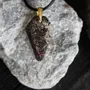 Jewelry - Bog Oak & Resin Pendant – Shield, 39x24x6 mm – Timeless Shadows - GLASS4CANDLES