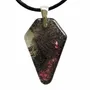 Jewelry - Bog Oak & Resin Pendant – Shield, 39x24x6 mm – Timeless Shadows - GLASS4CANDLES