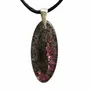 Jewelry - Bog Oak & Resin Pendant – Drop, 39x16x6 mm – Timeless Shadows - GLASS4CANDLES