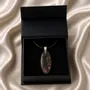 Jewelry - Bog Oak & Resin Pendant – Drop, 39x16x6 mm – Timeless Shadows - GLASS4CANDLES