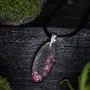 Jewelry - Bog Oak & Resin Pendant – Drop, 39x16x6 mm – Timeless Shadows - GLASS4CANDLES