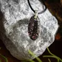 Jewelry - Bog Oak & Resin Pendant – Drop, 39x16x6 mm – Timeless Shadows - GLASS4CANDLES