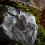 Jewelry - Bog Oak & Resin Pendant – Heart, 38x26x6 mm – Timeless Shadows - GLASS4CANDLES