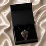 Jewelry - Bog Oak & Resin Pendant – Heart, 38x26x6 mm – Timeless Shadows - GLASS4CANDLES