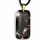 Jewelry - Bog Oak & Resin Pendant – Rectangle, 38x18x6 mm – Timeless Shadows - GLASS4CANDLES