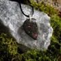 Jewelry - Bog Oak & Resin Pendant – Drop, 37x26x6 mm – Timeless Shadows - GLASS4CANDLES