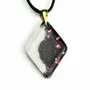 Jewelry - Bog Oak & Resin Pendant – Diamond, 37x26x6 mm – Timeless Shadows - GLASS4CANDLES