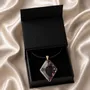 Jewelry - Bog Oak & Resin Pendant – Diamond, 37x26x6 mm – Timeless Shadows - GLASS4CANDLES