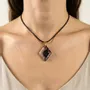 Jewelry - Bog Oak & Resin Pendant – Diamond, 37x26x6 mm – Timeless Shadows - GLASS4CANDLES