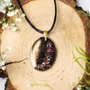 Jewelry - Bog Oak & Resin Pendant – Oval, 37x28x6 mm – Timeless Shadows - GLASS4CANDLES