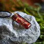 Bijoux - Pendentif en résine et feuille dorée, 38x18x6 mm – Échos Dorés - GLASS4CANDLES