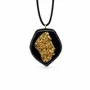 Jewelry - Bog Oak & Resin Pendant – Shield, 42x35x6 mm - GLASS4CANDLES