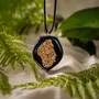 Jewelry - Bog Oak & Resin Pendant – Shield, 42x35x6 mm - GLASS4CANDLES