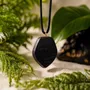 Jewelry - Bog Oak & Resin Pendant – Shield, 42x35x6 mm - GLASS4CANDLES