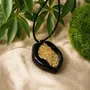 Jewelry - Bog Oak & Resin Pendant – Shield, 42x35x6 mm - GLASS4CANDLES