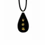 Jewelry - Bog Oak & Baltic Amber Pendant – Drop, 45x30x8 mm - GLASS4CANDLES