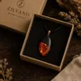 Jewelry - Bog Oak & Baltic Amber Pendant – Drop, 45x20x8 mm - GLASS4CANDLES