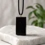 Jewelry - Bog Oak & Baltic Amber Pendant – Rectangle, 40x22x8 mm – amber - GLASS4CANDLES