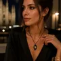 Jewelry - Bog Oak & Baltic Amber Pendant – 45x25x8 mm - GLASS4CANDLES