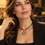 Jewelry - Bog Oak & Amber Pendant Necklace – Round, 24x24x8 mm - GLASS4CANDLES