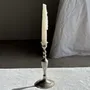 Candlesticks and candle holders - Antique silver plated candle holder with baluster shaft H21 D9.5 - OFFICE OBJETS