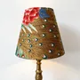 Table lamps - Peacock pattern lampshade, flowers, gold - CHATEAU TALES
