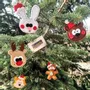 Children's decorative items - Handmade Felt Christmas Ornaments — Set of 5 - GUBERKA