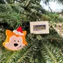 Children's decorative items - Handmade Felt Christmas Ornaments — Set of 5 - GUBERKA