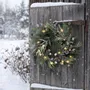 Office design and planning - RAGO – Natural looking green wreath with pine cones and lights - VAN DER GUCHT, SINCE 1870