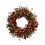 Office design and planning - ANGELI – Wonderful large wreath with red berries, pine cones and light - VAN DER GUCHT, SINCE 1870