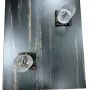 Tables basses - Table basse en chêne noir – rectangle, 45x59x49 cm – Copper Rift - GLASS4CANDLES