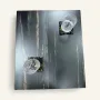Tables basses - Table basse en chêne noir – rectangle, 45x59x49 cm – Copper Rift - GLASS4CANDLES