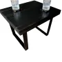 Tables basses - Table basse en chêne noir – rectangle, 45x59x49 cm – Copper Rift - GLASS4CANDLES