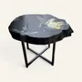 Tables basses - Table basse en chêne noir ancien – 45x55x43 cm – Bianco Oro - GLASS4CANDLES