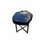 Tables basses - Table basse en chêne noir ancien – 45x55x43 cm – Bianco Oro - GLASS4CANDLES
