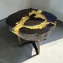 Coffee tables - Bog Oak Coffee Table – 45x57x48 cm – Valle d'Oro - GLASS4CANDLES