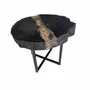 Tables basses - Table basse en chêne noir ancien – 45x50x43 cm – Pure Strata - GLASS4CANDLES