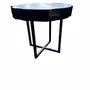 Tables basses - Table basse en chêne noir ancien – 45x50x43 cm – Pure Strata - GLASS4CANDLES