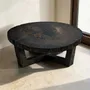 Tables basses - Table basse en chêne noir ancien – cercle, 45x104x94 cm - GLASS4CANDLES