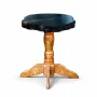 Tables basses - Table basse en chêne noir ancien et résine – 50x60x60 cm - GLASS4CANDLES