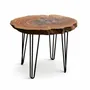 Tables basses - Table basse en noyer – 55x72x47 cm - GLASS4CANDLES