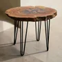 Tables basses - Table basse en noyer – 55x72x47 cm - GLASS4CANDLES